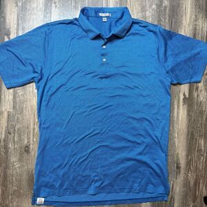 Peter Millar Crown Sport Performance Jersey Polo, Blue Micro-dot, Size XXL